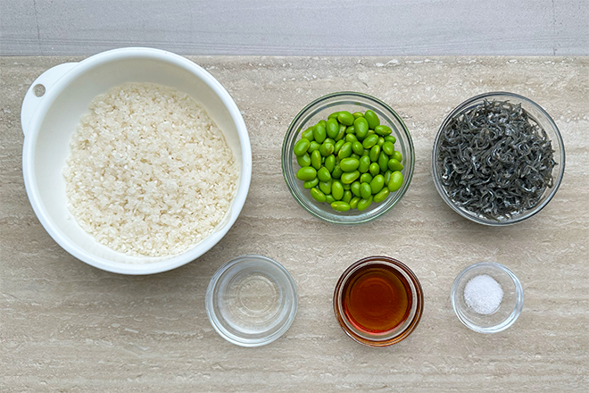 枝豆とちりめんじゃこご飯